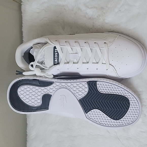 Lacoste twin serve sneakers in white green - Picture 6 of 6
